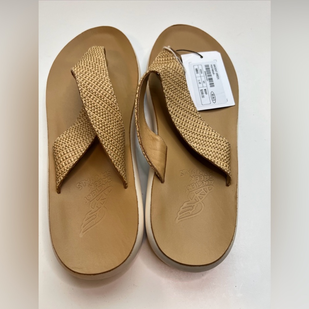Ancient Greek Charys Comfort Sandals Womens 11 Raffia Chunky Sole New - Picture 6 of 10